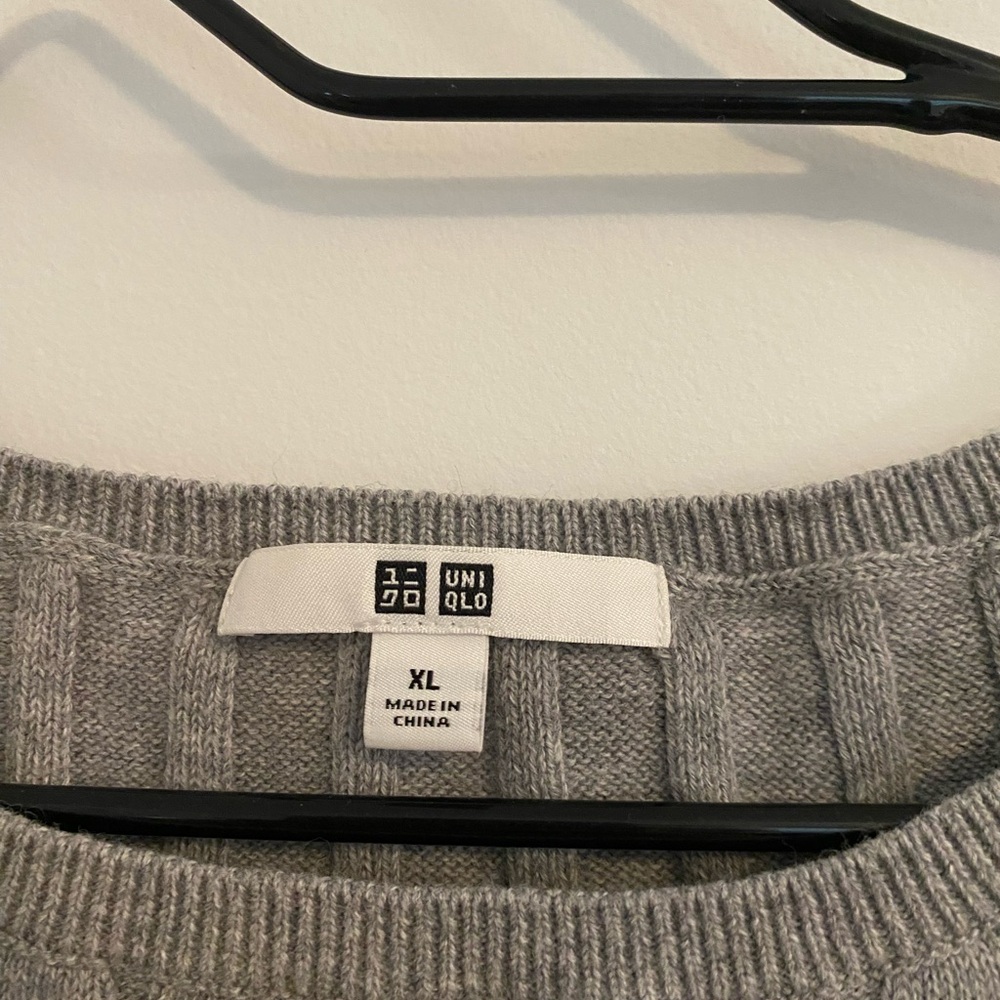Gray Ribbed Women's Sweater - Picture 2 of 3